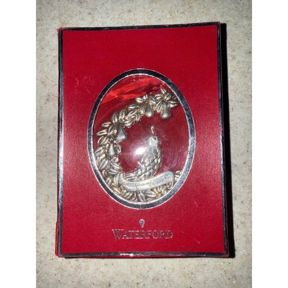 Waterford "Partridge In A Pear Tree" Silver-Plated Christmas Ornament 2011